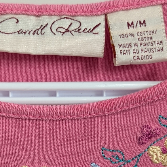 Carroll Reed Pink Embroidered Tank Top - Picture 2 of 5